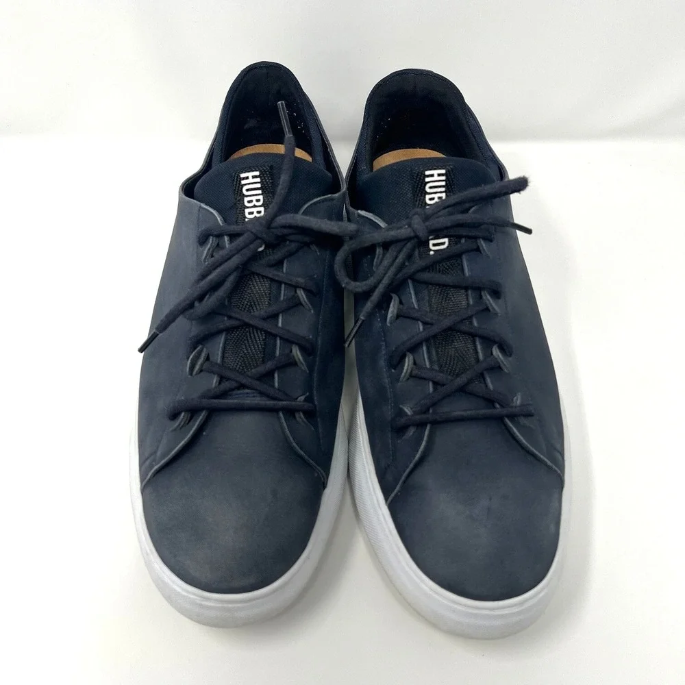 Men's Samuel Hubbard‎ Flight Sneaker 10.5 Low-Top Dark Navy Real Leather Shoes